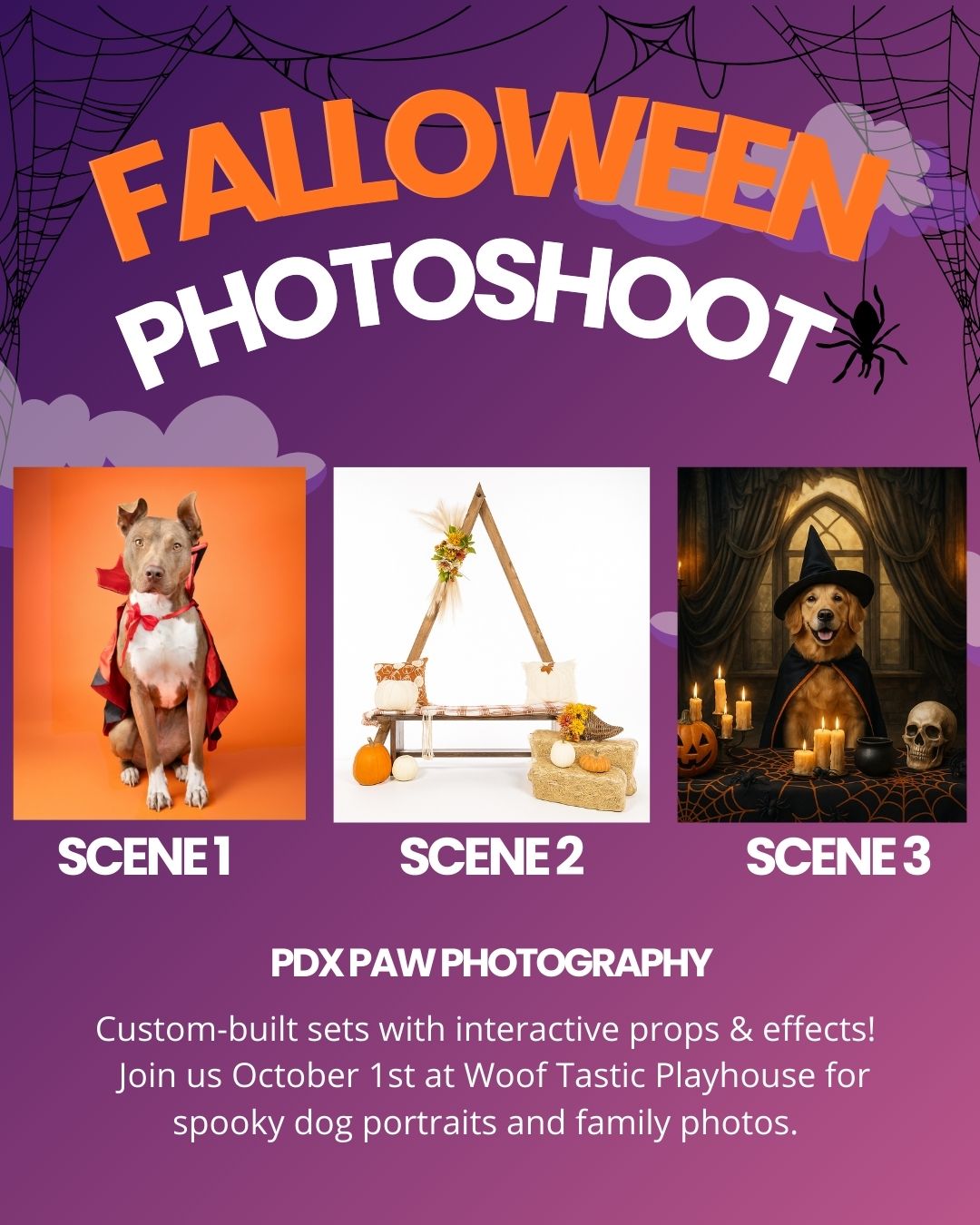 Woof-Tastic Playhouse Halloween Photoshoot